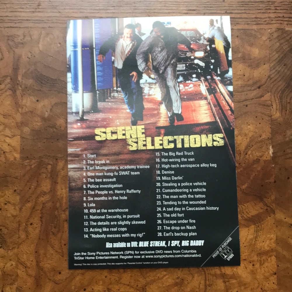 🍿3/$15🍿National Security DVD Special Edition, Martin Lawence, Steve Zahn - Picture 3 of 4